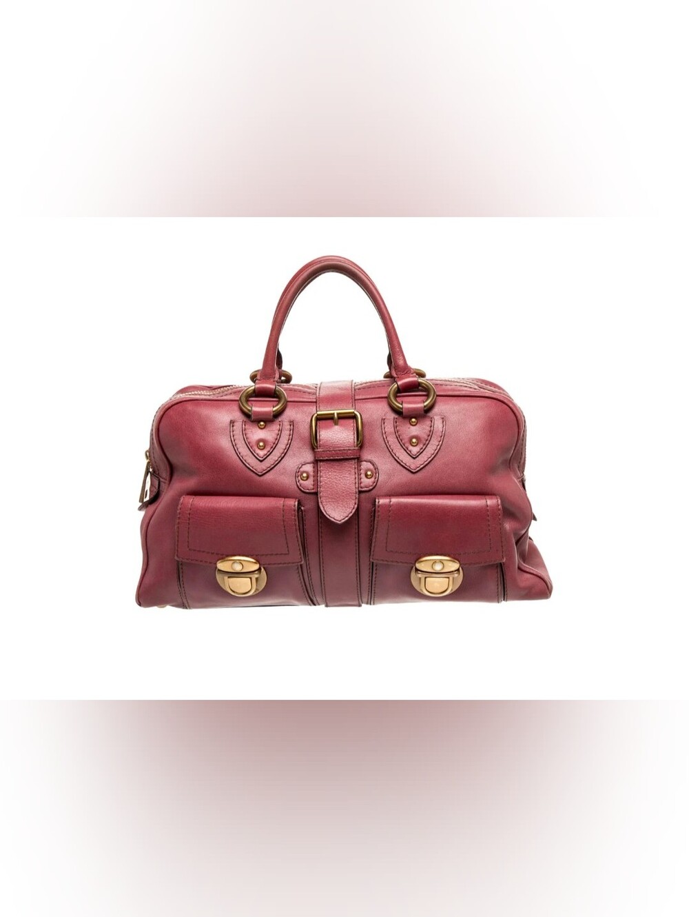 Vintage Marc Jacobs Red Leather "Venetia" Satchel Bag